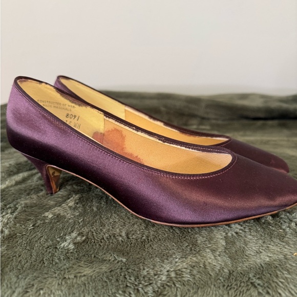 Robin Elliott Burgundy Sequin Cocktail Dress with Matching Shawl & Shoes Size 10 - Picture 10 of 14